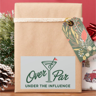 Golfing Gift Over Par And Under The Influence Golf Sticker