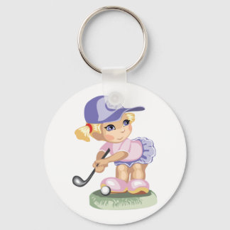 Golfing Girl Keychain