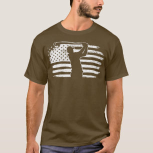 Golfing Golf American Flag T-Shirt