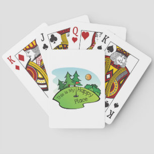 Golfing Golf Course Hole Happy Place Playing Cards