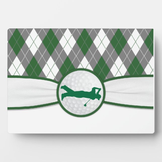 Golfing Golf Plaque (Front)