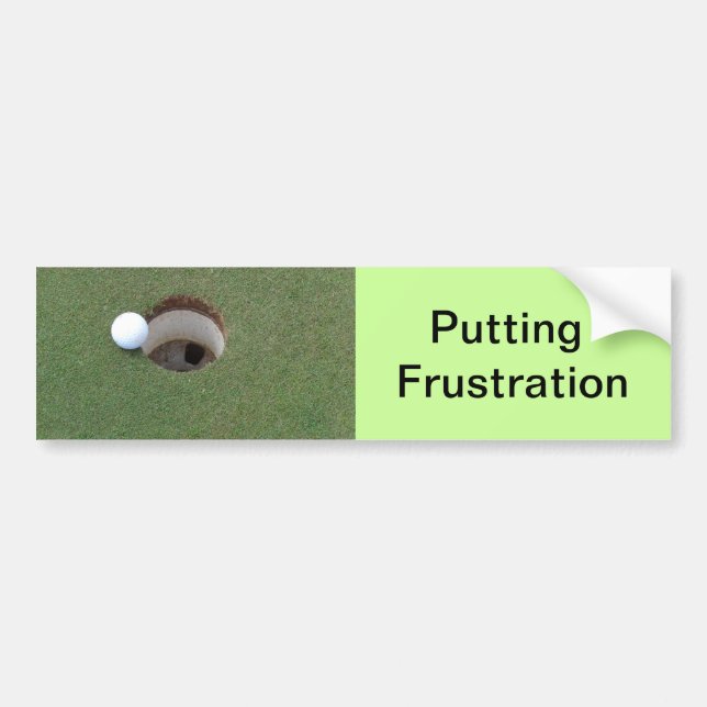 Golfing Golf putting bumper sticker. Sticker (Front)