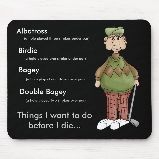 Golfing Granddad Design Mouse Pad (Front)