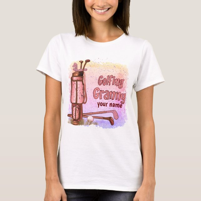 Golfing Granny  golf  T-Shirt (Front)