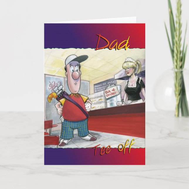 Golfing Greeting card for Dad (Front)