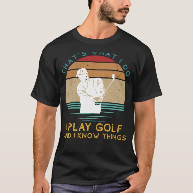 Golfing Guru: Swings & Witty Insights Fun Tee for  (Front)