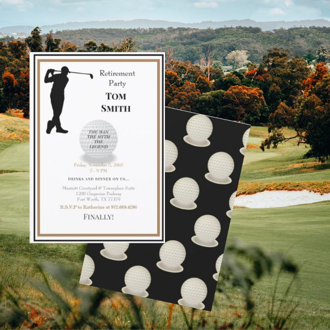 Golfing in My Future Retirement Party II Invitation (Creator Uploaded)