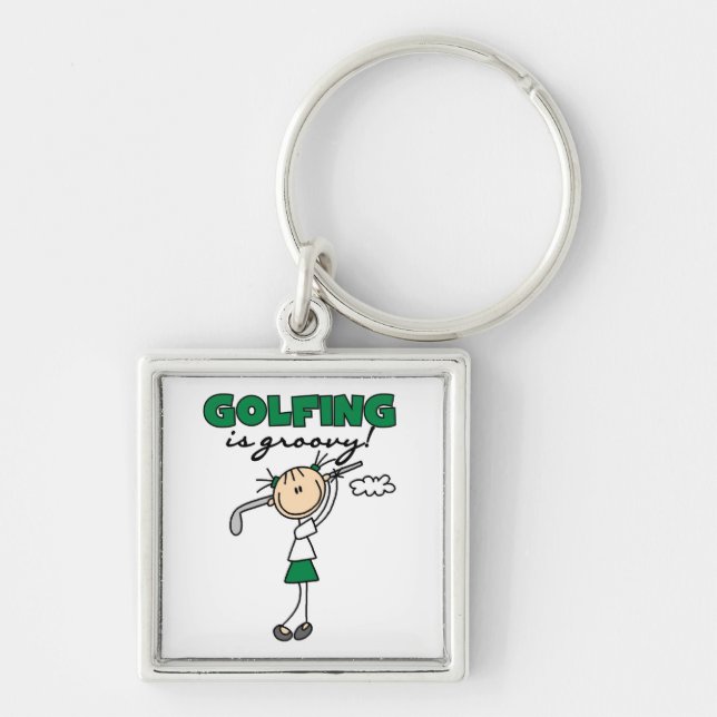 Golfing is Groovy Keychain (Front)