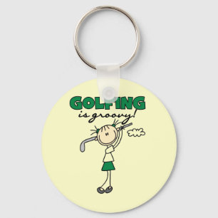 Golfing is Groovy Keychain