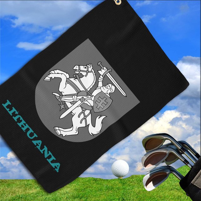 Golfing Lithuania & Lithuanian coat of arms / flag Golf Towel (Creator Uploaded)