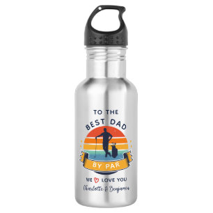 Golfing Lover Dad Father's Day Retro Name Custom 532 Ml Water Bottle