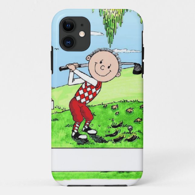 Golfing, Male- Personalized Friendly Folks Cartoon Case-Mate iPhone Case (Back)