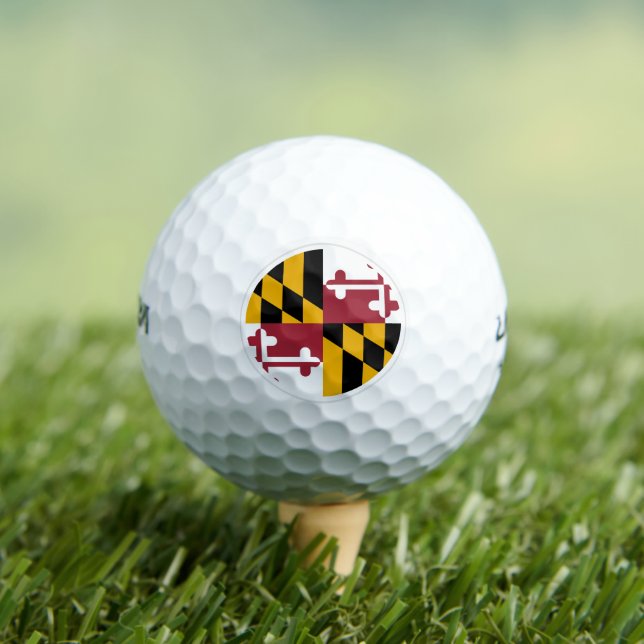 Golfing Maryland & Maryland Flag / Golf Ball (Insitu Tee)