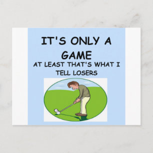 golfing postcard