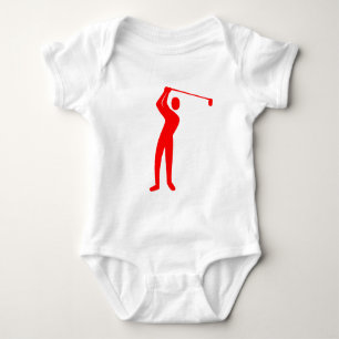 Golfing - Red Baby Bodysuit