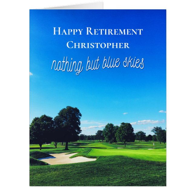 Golfing Retirement Congratulations (Front)