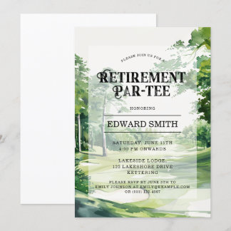 Golfing Retirement Party Invitation