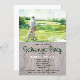 Golfing Retirement Party Invitation
