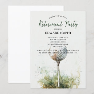 Golfing Retirement Party Invitation