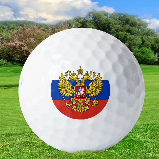 Golfing Russia & Russian Flag / Golf Россия Golf Balls (Creator Uploaded)