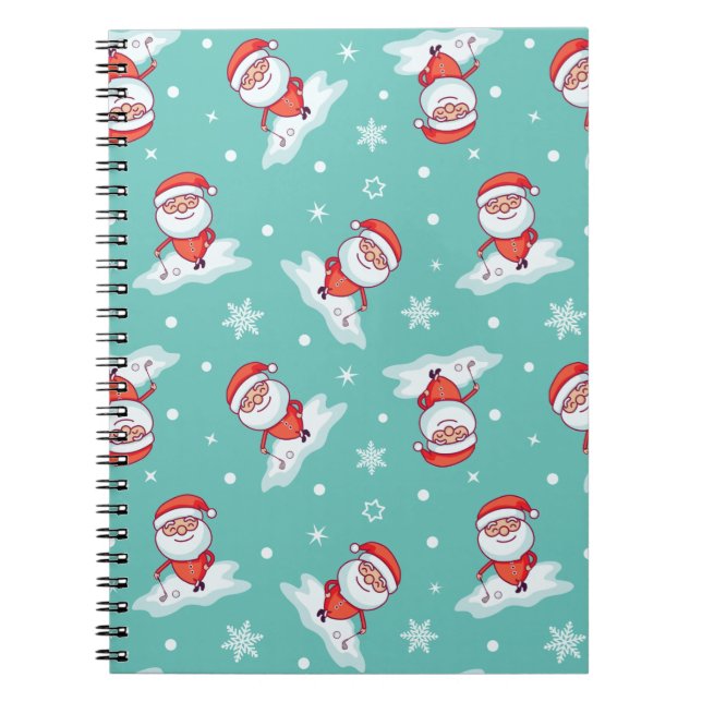 Golfing Santa Claus Notebook (Front)