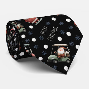 Golfing Santa on Black Tie