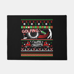 Golfing Shirts - Golfing Christmas Shirts Doormat