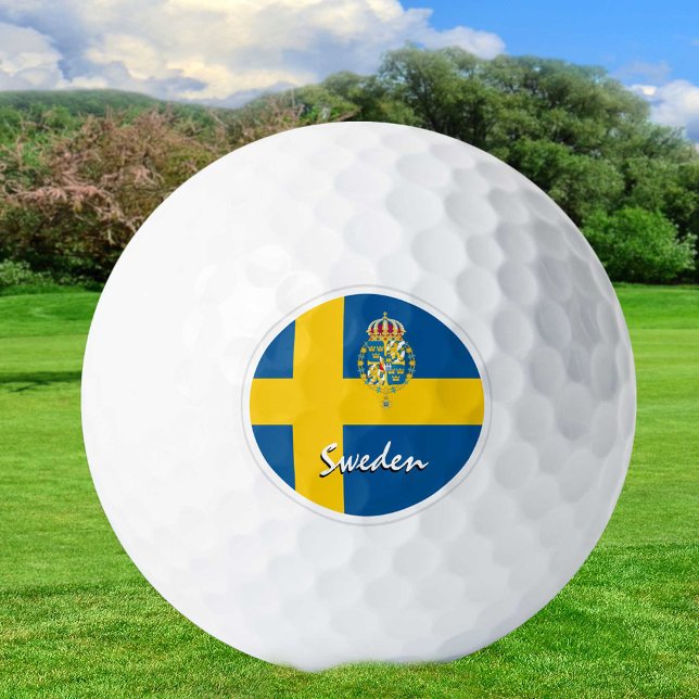 Golfing Sweden & Swedish Flag / Golf Ball (Creator Uploaded)