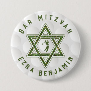 Golfing Theme Golf Bar Mitzvah 3 Inch Round Button