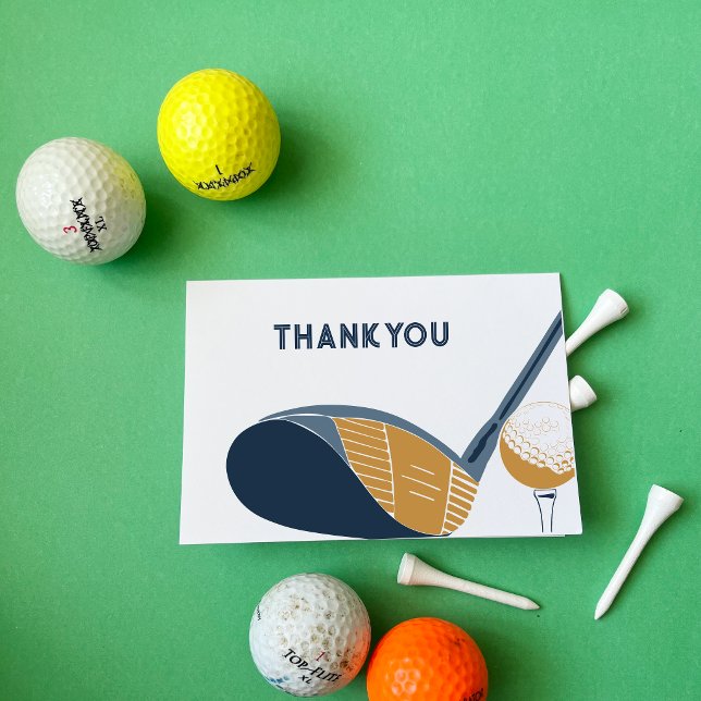 Golfing Themed Golf Club Blank Thank You Card (Creator Uploaded)