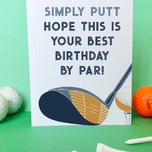 Golfing Themed Humour Funny Golfers Birthday Card