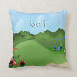 Golfing Throw Pillow