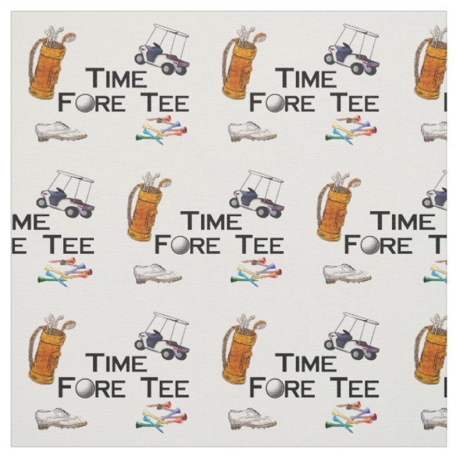 Golfing Time Fore Tee Fabric (Swatch)