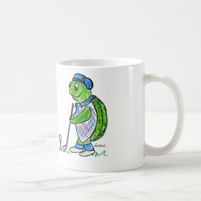 Golfing Turtle Coffee Mug (Right)