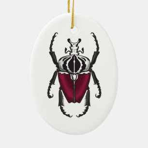 Goliath beetle ceramic ornament