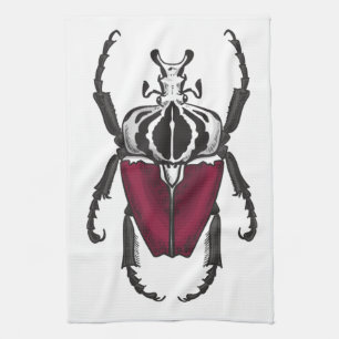 Goliath beetle kitchen towel