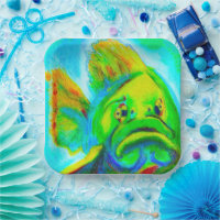 Goliath Grouper Square Paper Plates