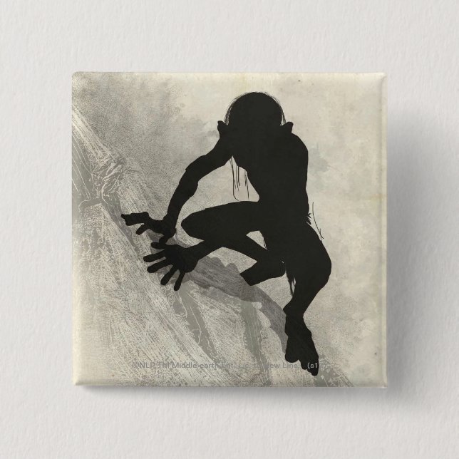 GOLLUM™ Concept Sketch 2 Inch Square Button (Front)