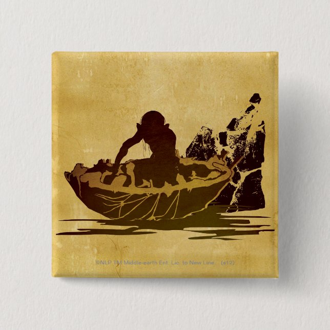 GOLLUM™ in a Raft 2 Inch Square Button (Front)