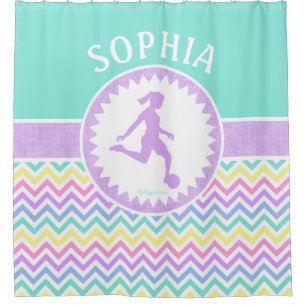 Golly Girls Rainbow Chevron and Teal Soccer