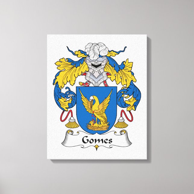 Gomes Family Crest Canvas Print (Front)