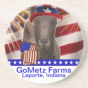 GoMetz Farms Laporte, Indiana  2013 PATRIOTIC GOAT Coaster