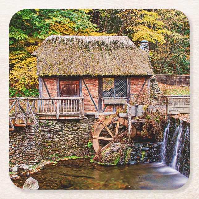 Gomez Mill Square Paper Coaster (Front)