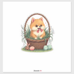 Gomi's Easter Mess Vintage Cute Easter Dog Vector 