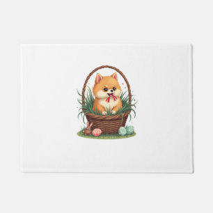 Gomi's Easter Mess Vintage Cute Easter Dog Vector  Doormat