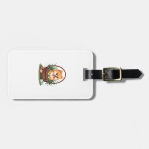 Gomi's Easter Mess Vintage Cute Easter Dog Vector Luggage Tag