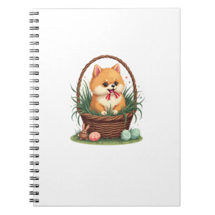 Gomi's Easter Mess Vintage Cute Easter Dog Vector Notebook