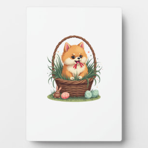 Gomi's Easter Mess Vintage Cute Easter Dog Vector Plaque
