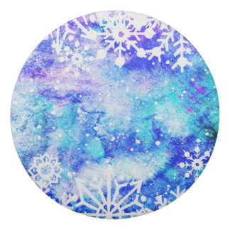 Gomme Aquarelle bleue de flocon de neige