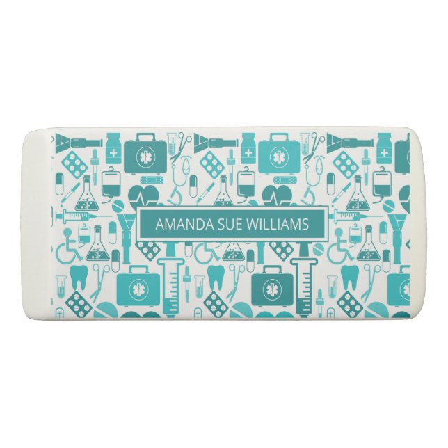 Gomme Monogramme Médicale Professionnel / Étudiant "Ajou (Devant)